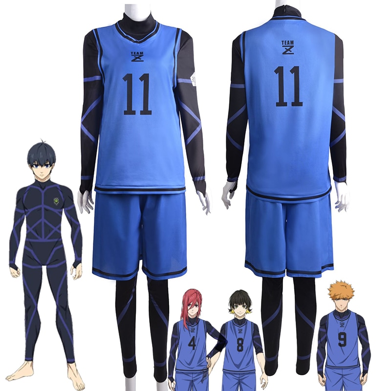 BLUELOCK Cosplay Costume Wig Chigiri Hyoma Isagi Yoichi Jersey Onesie Suit Anime Clothes Blue Sportswear Sport - Blue Lock Plush