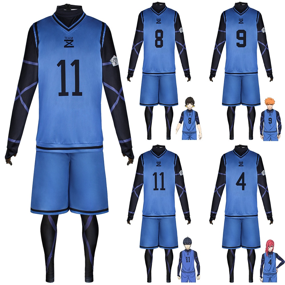 Blue Lock Anime Cosplay Costume Bachira Meguru Football Soccer Training Uniform Jersey Sportswear Halloween Clothes Men 1 - Blue Lock Plush