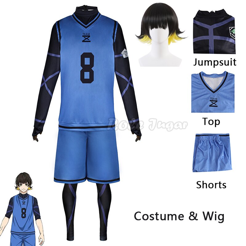 Blue Lock Anime Cosplay Costume Bachira Meguru Football Soccer Training Uniform Jersey Sportswear Halloween Clothes Men - Blue Lock Plush
