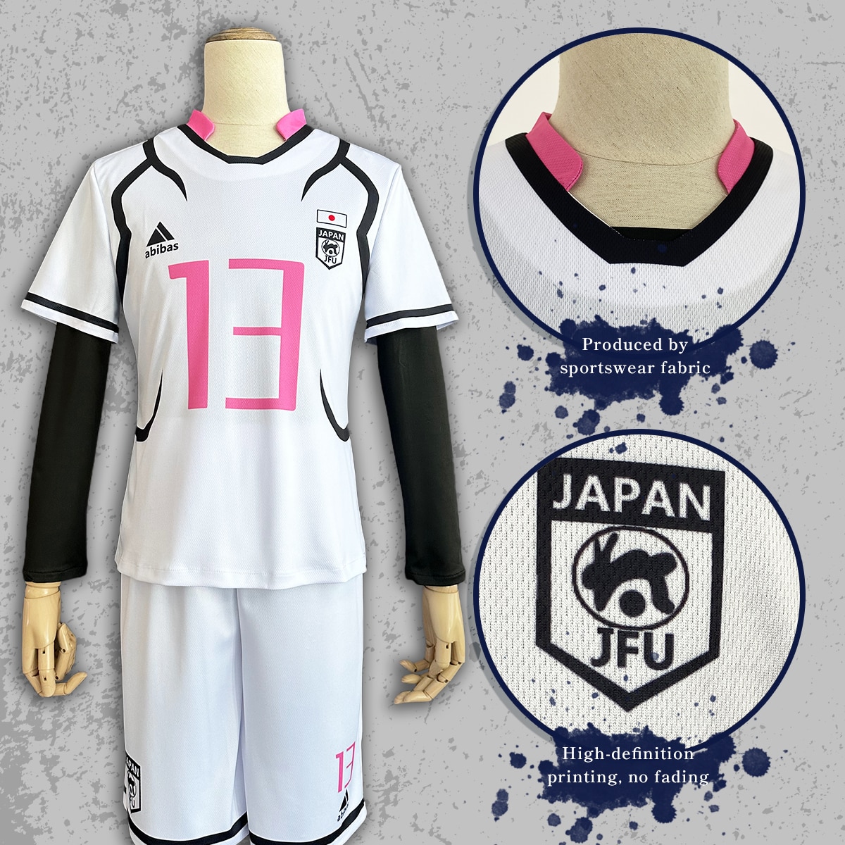 HOLOUN Blue Lock Anime Cosplay Costume Wig Sae Shidou Aiku U20 Football Soccer White Team Uniform - Blue Lock Plush