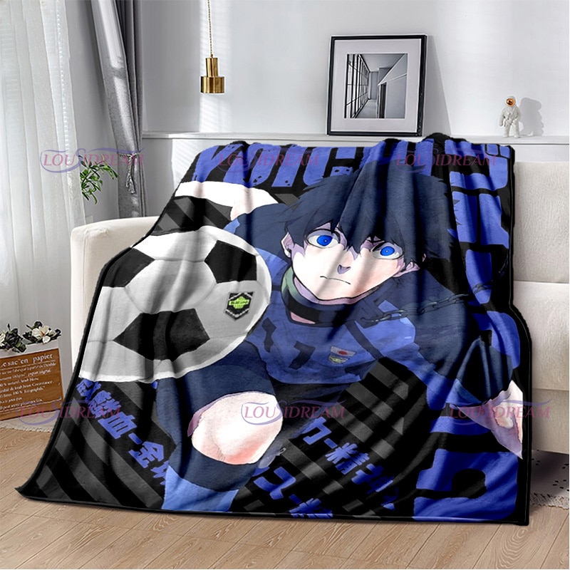 Japanese Cartoon Anime Blue Lock Blanket Warm Plush Cozy Home Throw Blanket for Bed Sofa Couch 1 - Blue Lock Plush