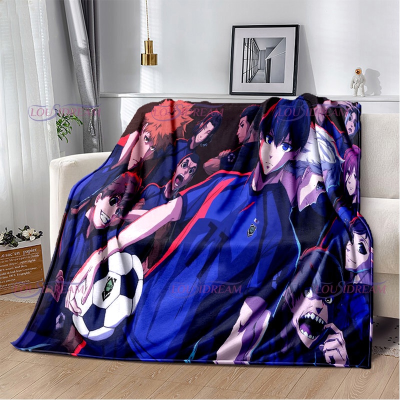 Japanese Cartoon Anime Blue Lock Blanket Warm Plush Cozy Home Throw Blanket for Bed Sofa Couch 3 - Blue Lock Plush