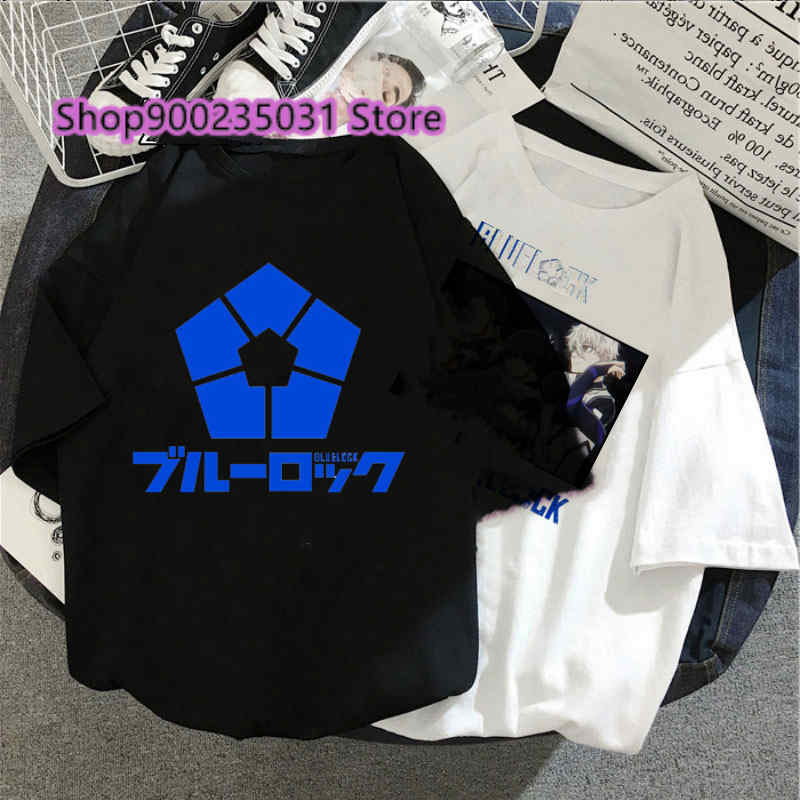 Summer Top Women Short Sleeve Anime Blue Lock Bluelock Tshirt Streetwear Harajuku Female Comic T shirts - Blue Lock Plush